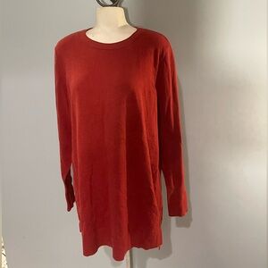 J. Jill dark red crewneck sweater top shirt knit woman’s size XL